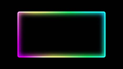 neon frame promotional background rectangle black