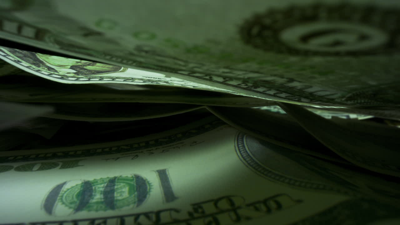 moneda de papel nacional de los estados unidos. billetes de cien dólares estadounidenses