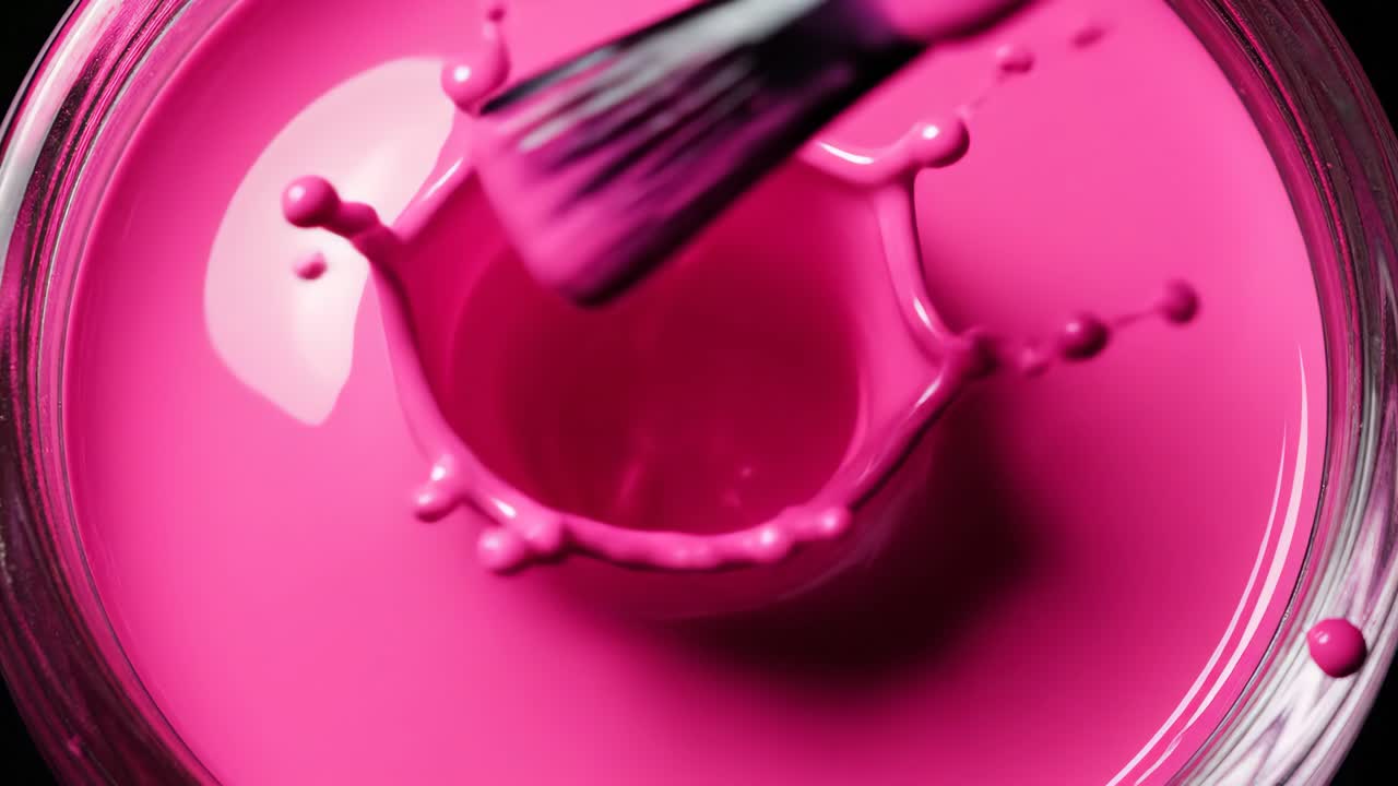 Pink Nail Polish with Brush