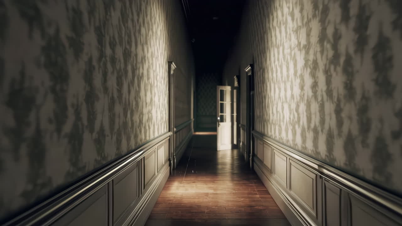 Antique Hallway with Glass Doors