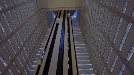 high tech elevators inside building