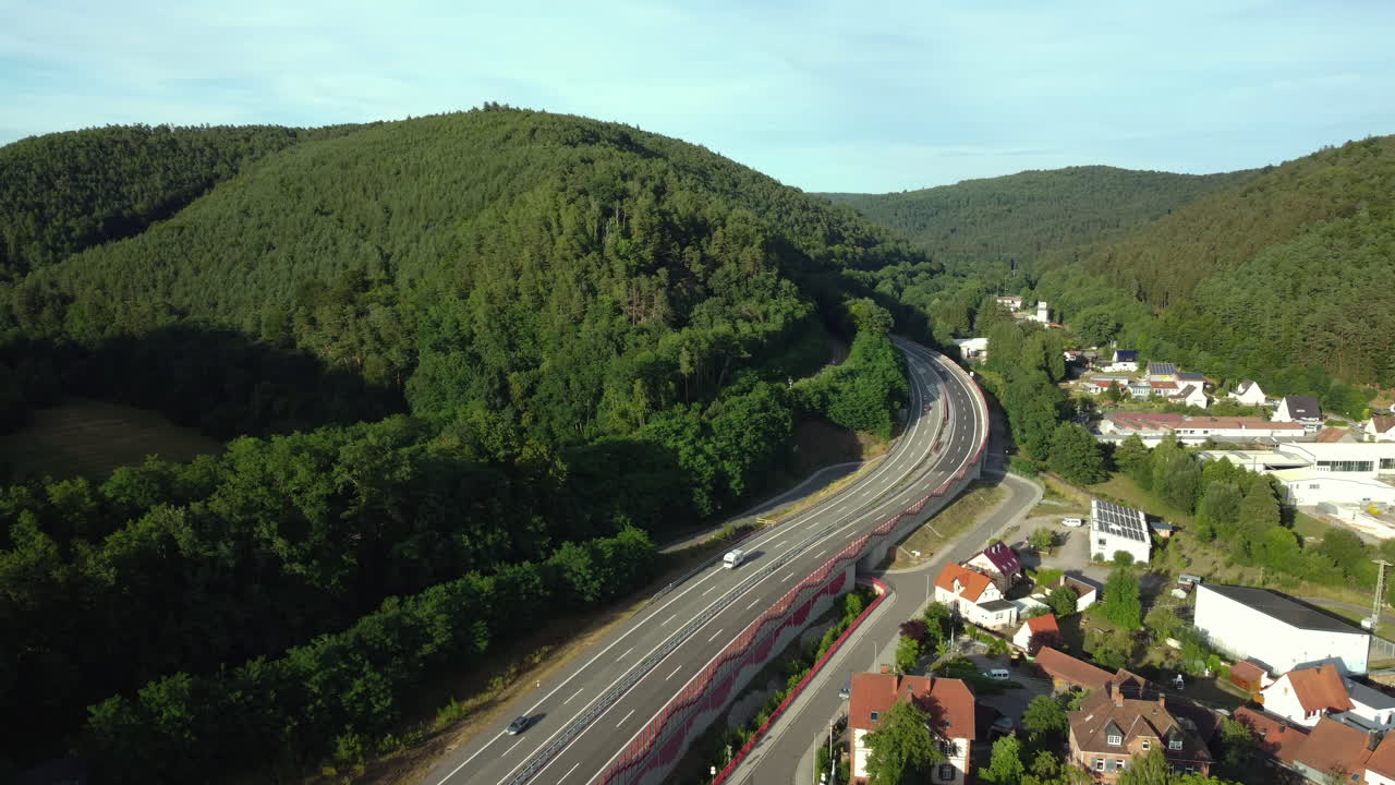 Highway Winding Through a Valley