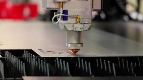 CNC-Laser-cutting-of-metal,-modern-industrial-technology.