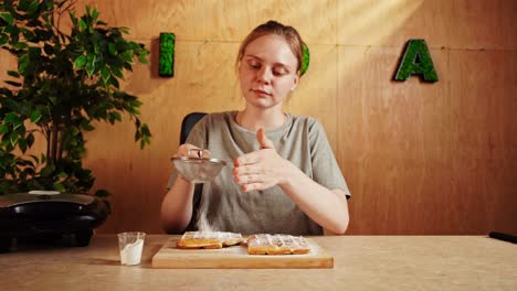 Woman Making Waffles