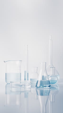 chemical instruments with biotechnology concept, 3d rendering.