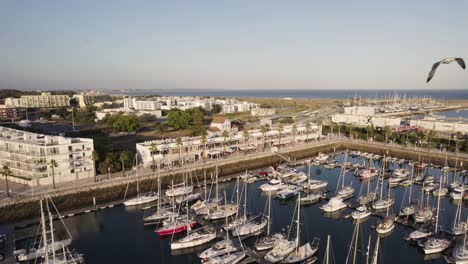 Algarve,-Lagos-Marina,-Festgemachte-Yachten-Und-Luxuriöser-Lebensstil