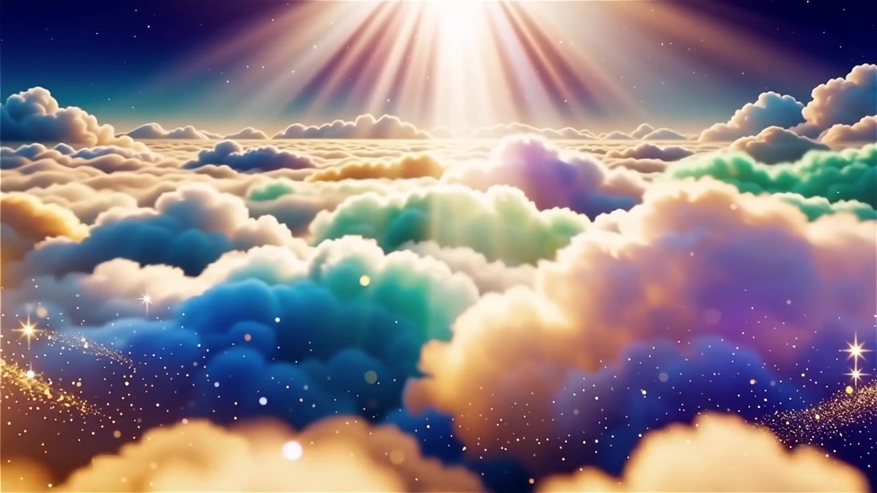 Fondo Cristiano de Adoración con Luz Celestial