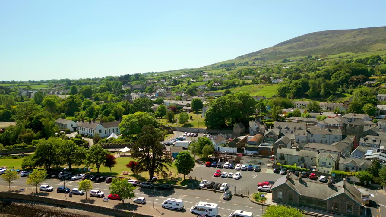 Aerial video of Carlingford, County Louth, Ireland on a bright and sunny day. Filmed in 4K, 60FPS and with Rec709 color.