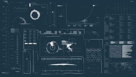 animación del procesamiento de datos y el escaneo en pantalla