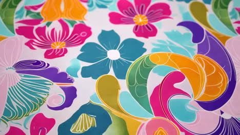 vibrant abstract floral and paisley pattern