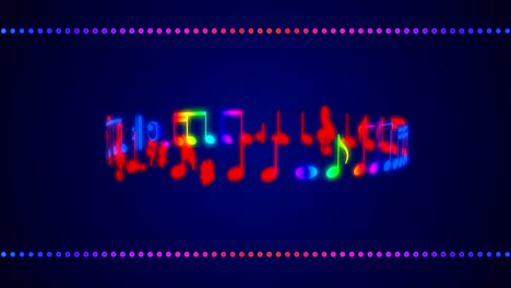 rapid movement and bouncing of notes in a circle