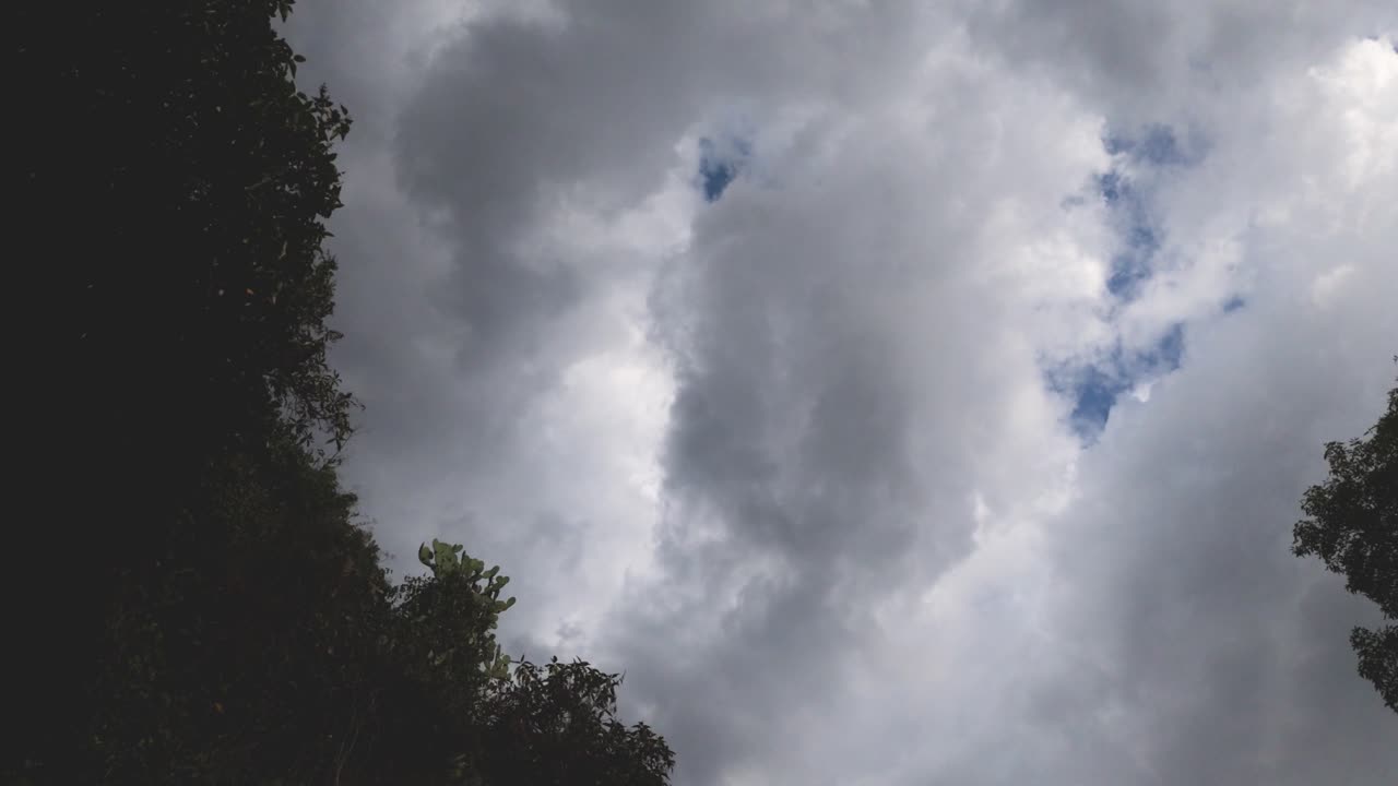 Drone ascending with views of cloud formation
