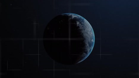 animación del procesamiento de datos en pantalla en todo el mundo