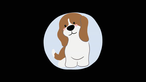 el lindo beagle de dibujos animados