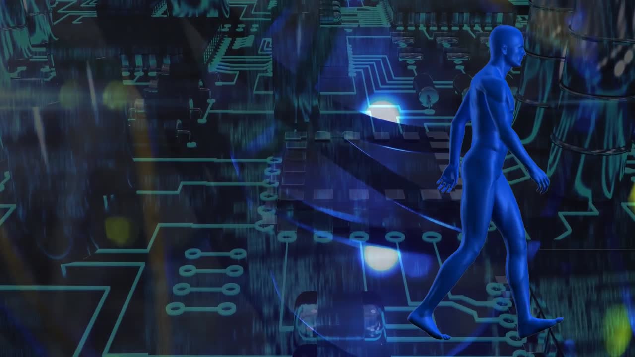 Animation of digital human over server room
