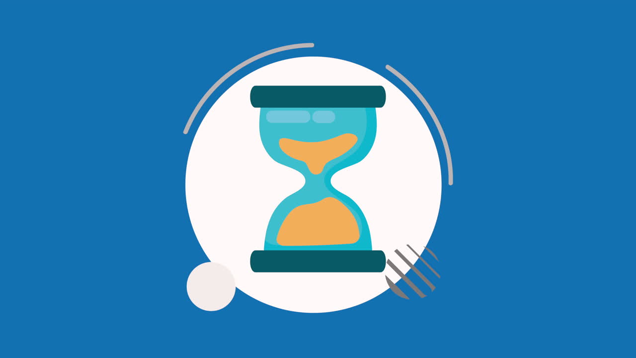 time hourglass counter device animation