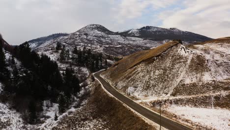 La-Belleza-Desolada-Del-Entorno-Semidesértico-De-Kamloops-En-Invierno