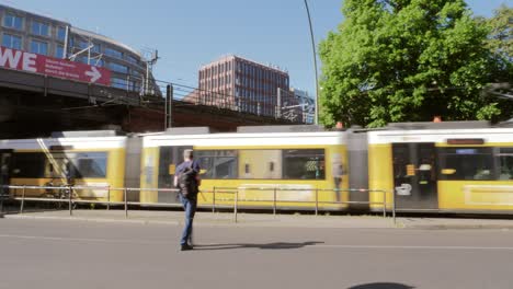 tram passing through central berlin