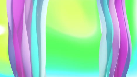 animation of waving layers moving over multi coloured background