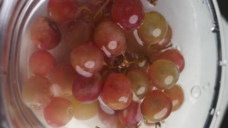 grapes in a glass bowl