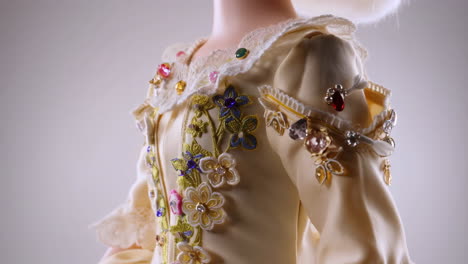 embroidered and bejeweled dress
