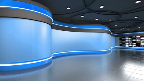 3d virtual news studio background loop