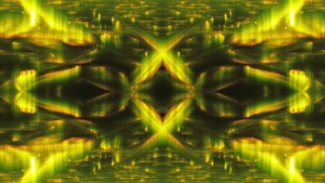 un patrón abstracto simétrico surrealista de un fractal de aurora boreal contra el cielo nocturno