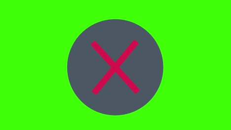 animación de un icono infográfico en un fondo de pantalla verde