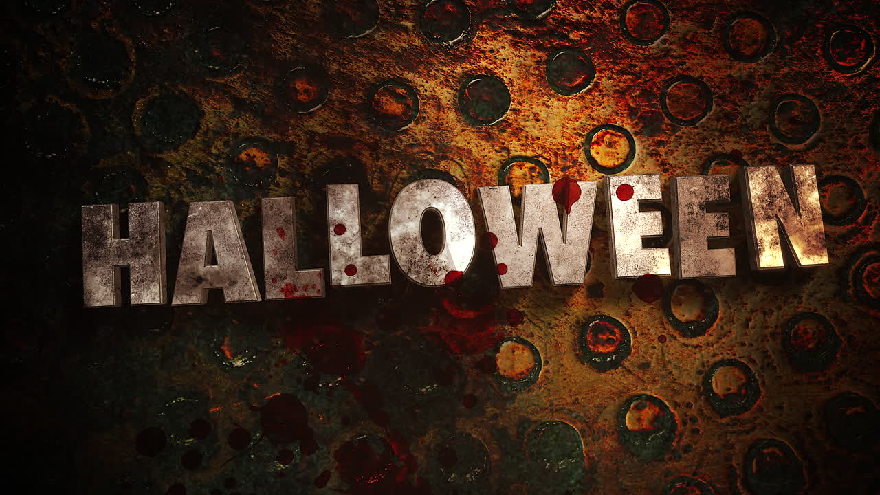 강철에 붉은 피가 있는 할로윈