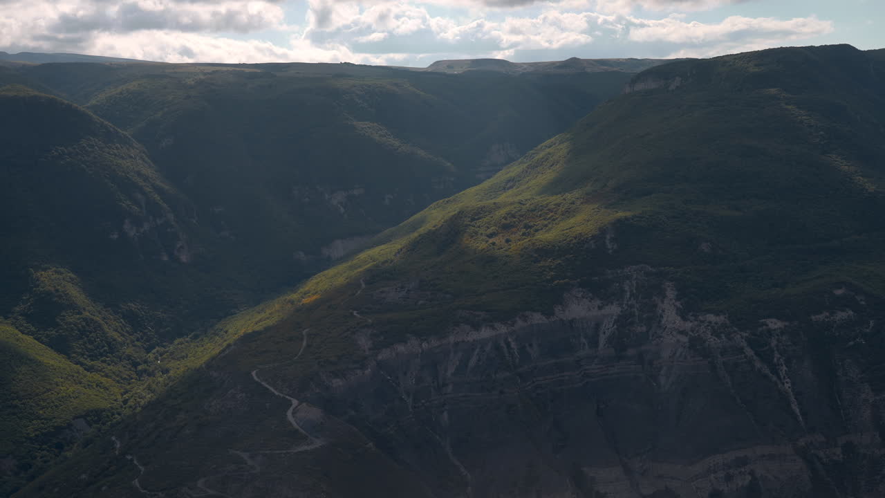 El paisaje escénico de la cordillera