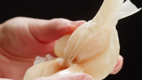 whole fermented garlic, fermented pickled vegetables. high quality 4k footage