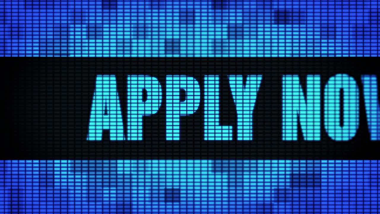 Apply Now on a Digital Display