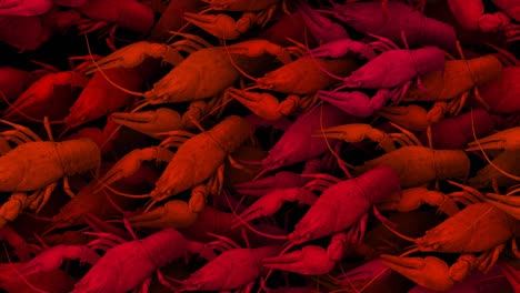 Moving Crayfishes background. Seamless loop.