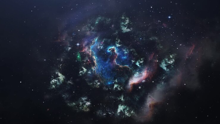 nebula moving in space 4K
