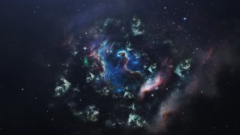 nebula moving in space 4k