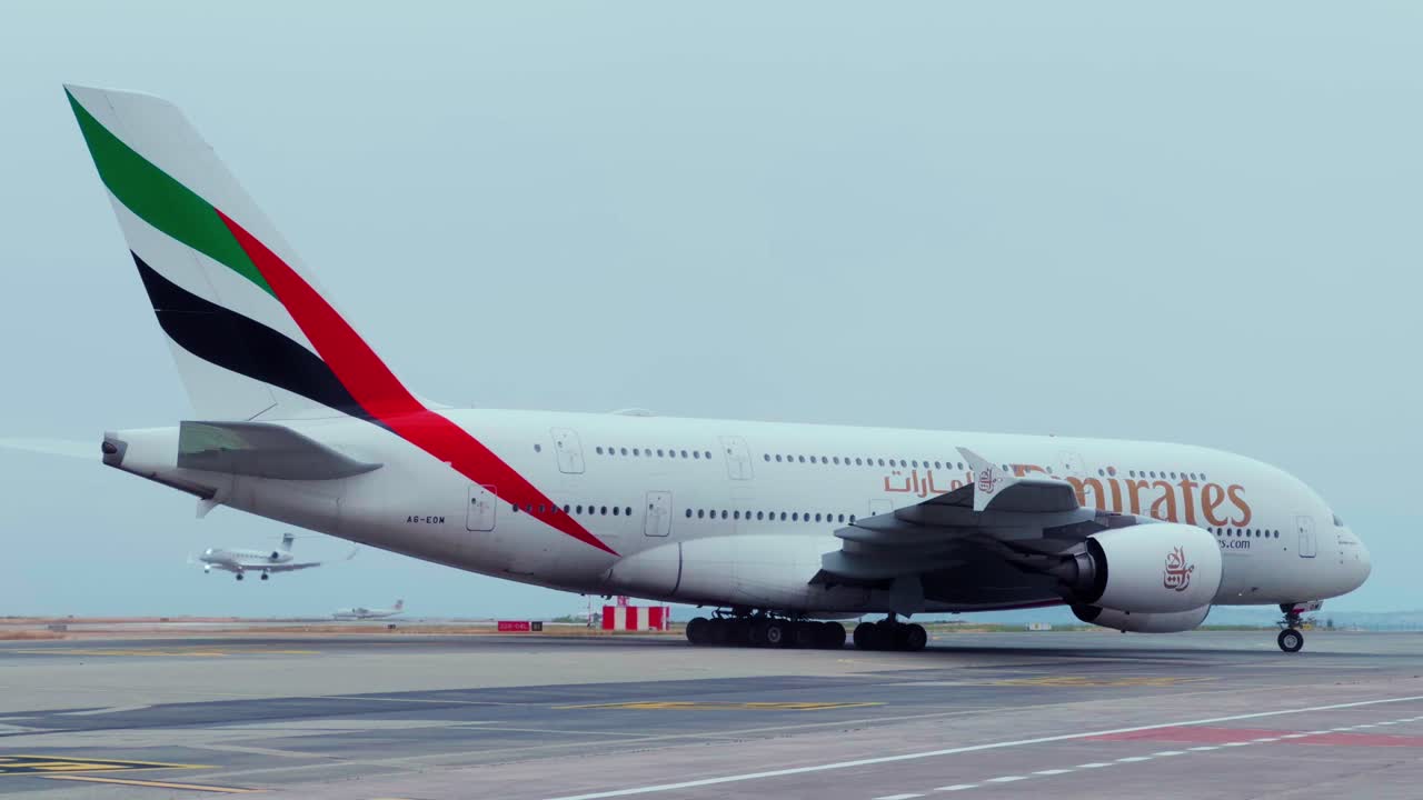 Emirates Airbus A380 at the Airport