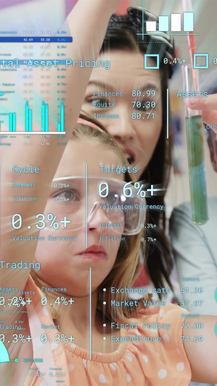 Vertical video: Student holding tube as mentor using pipet and adding green liquid for science HUD