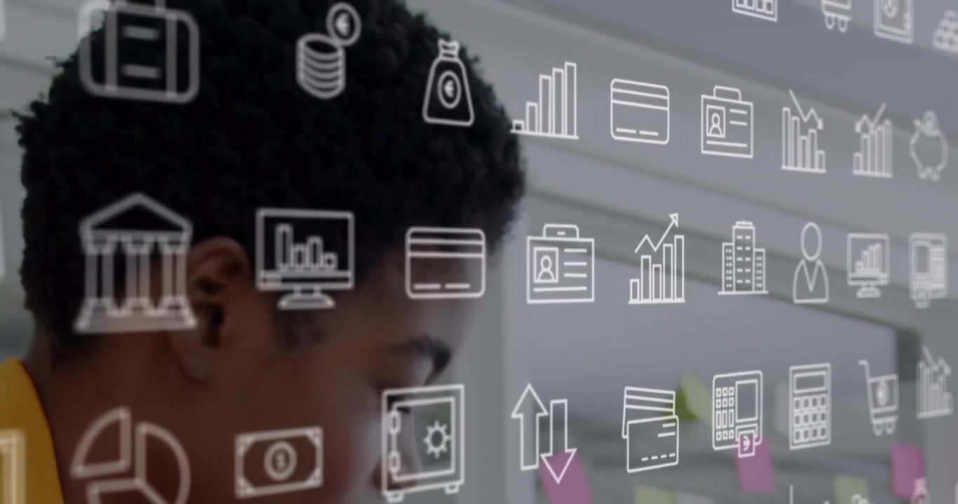 Animation of text covid infection and email icons over hands modern cityscape