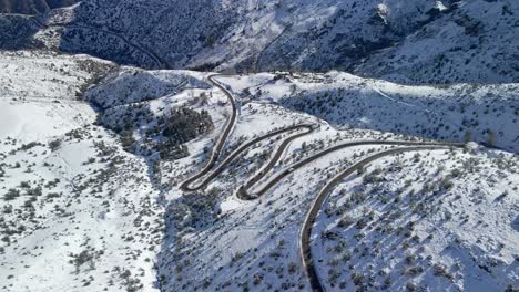 curvas de carretera de valle nevado chile