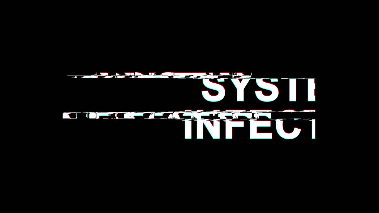 mensaje de error de sistema infectado