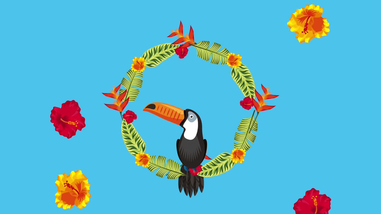 plantilla de verano tropical