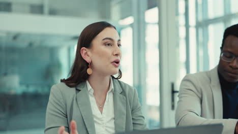 Business-people,-woman-and-leader-in-a-meeting