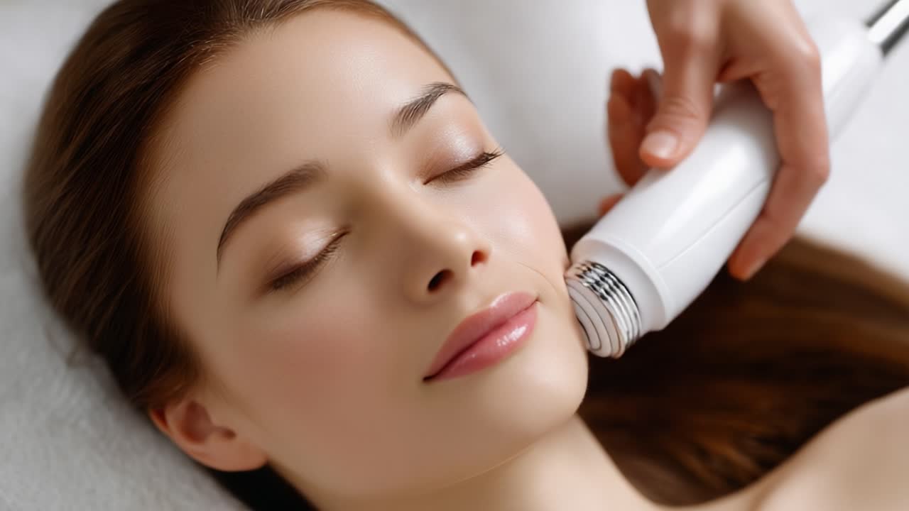 Rejuvenating Facial Treatment: A Calm Beauty Experience with Advanced Technology for Skin Renewal and Refreshment