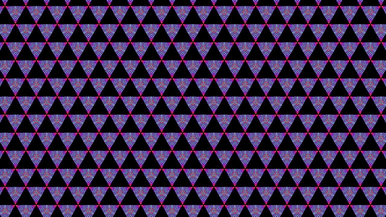 patrones de secuencia de caleidoscopio virtual, ciclo infinito o sin costuras.