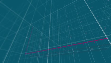 animación de gráfico rosa sobre procesamiento de datos y gráficos en interfaz oscura