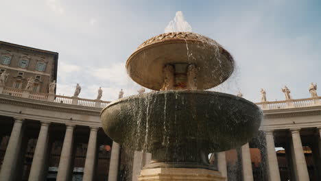 st peter's basilica courtyard fountain