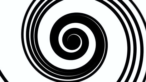 animación en espiral de hipnosis blanca y negra - bucle sin costuras