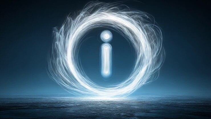 An ethereal representation of information captured in luminous energy, showing the concept of knowledge illuminated through vibrant swirling light patterns