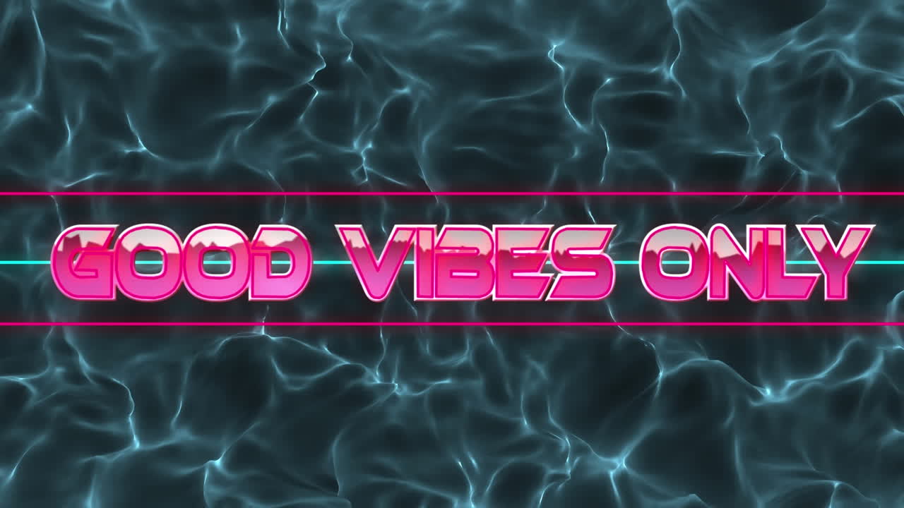 animación de buenas vibraciones sólo en el espacio abstracto digital