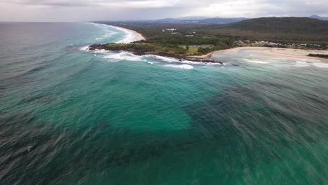 seascape at hastings point in nsw, australia - drone shot